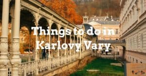 Beautiful colonnade showcasing things to do in Karlovy Vary